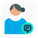 User Communication Profile Communication Female Profile Icon