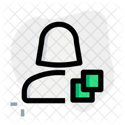 User Copy Icon - Download in Colored Outline Style
