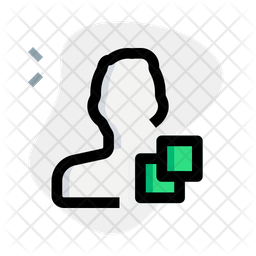 User Copy Icon - Download in Colored Outline Style