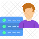 Database Admin User Database Employee Data Icon