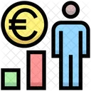 User Euro Earnings User Graph Icon