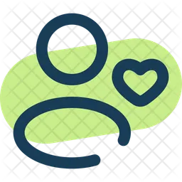 User Heart Rounded  Icon