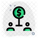 User Hierarchy Two People Money Structure Connection Icon