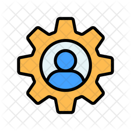 User Management Icon - Download in Colored Outline Style