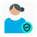 User Protection Profile Protection Female Profile Icon