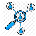 Magnifying Glass And People Analysis Target Market Icon