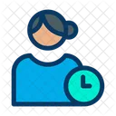 User Timing Profile Timing Female Profile Icon