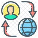 Users Flow Data Exchange Icon