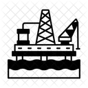 Offshore Plate Forme Extraction De Petrole Icône