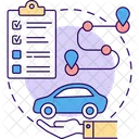 Uso del coche para la prueba.  Icon