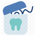 Uso De Hilo Dental Higiene Reemplazo Icono