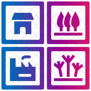 Uso De La Coexistencia Asignar Zona Destruir Bosque Icono