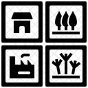 Uso Da Terra Coexistencia Alocar Zona Destruir Floresta Ícone