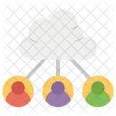 Usuario de datos en la nube  Icono