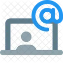 Usuário de laptop de e-mail  Ícone