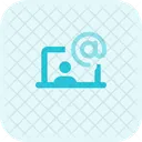 Usuário de laptop de e-mail  Ícone