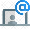 Usuário de laptop de e-mail  Ícone