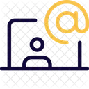 Usuário de laptop de e-mail  Ícone