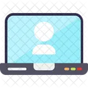 Usuário de laptop  Ícone