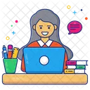 Usuario De Laptop Freelancer Programador Ícone