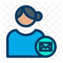 E Mail De Usuario E Mail De Perfil Perfil Feminino Icon