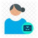 E Mail De Usuario E Mail De Perfil Perfil Feminino Ícone