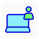 Usuario Laptop Negocios Ícone