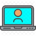 Usuario de computadora portátil  Icono