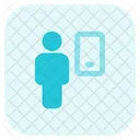 Usuario teléfono inteligente  Icono