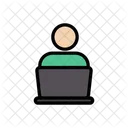 Usuario Trabajando Web Icono