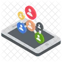 Usuarios De Aplicaciones Usuarios De Telefonos Usuarios En Linea Icono