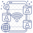Usuarios De Wifi Movel Internet Movel Conexao Sem Fio Movel Ícone