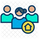 Utilisateur A Domicile Profil Personnel Profil Feminin Icône