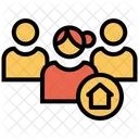 Utilisateur A Domicile Profil Personnel Profil Feminin Icône