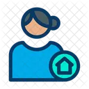Utilisateur à domicile  Icône
