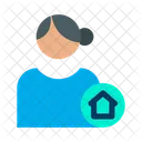 Utilisateur à domicile  Icône