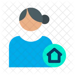 Utilisateur à domicile  Icône