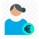Utilisateur d'euros  Icône
