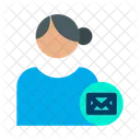 Courrier Utilisateur Courrier De Profil Profil Feminin Icon