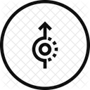 Straight Direction Path Icon