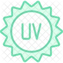 Uv Rays Duotone Line Icon Icon