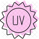 Uv Rays Color Shadow Thinline Icon Icon