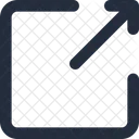 Ux Flui Para Fora Diagonal Ícone