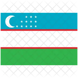 Uzbekistán Flag Icono