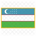 Uzbekistan Flag Country Icon