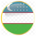 Uzbekistan Country Flag Icon
