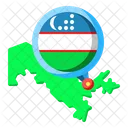 Uzbekistan Asia Map Icon
