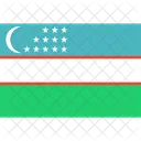 Uzbequistao Bandeira Mundo Ícone