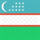 Uzbequistao Bandeira Mundo Ícone