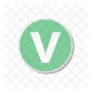 V Alphabet Letter Icon